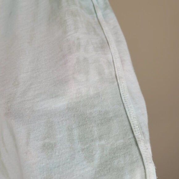 Athleta Size L Organic Cotton Daily Printed Tee Short Sleeve White Green - Picture 9 of 10